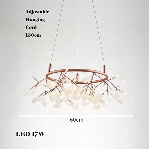 lustre LED créatif en acier inoxydable et acrylique pour décoration intérieure - vue 13 sur 18
