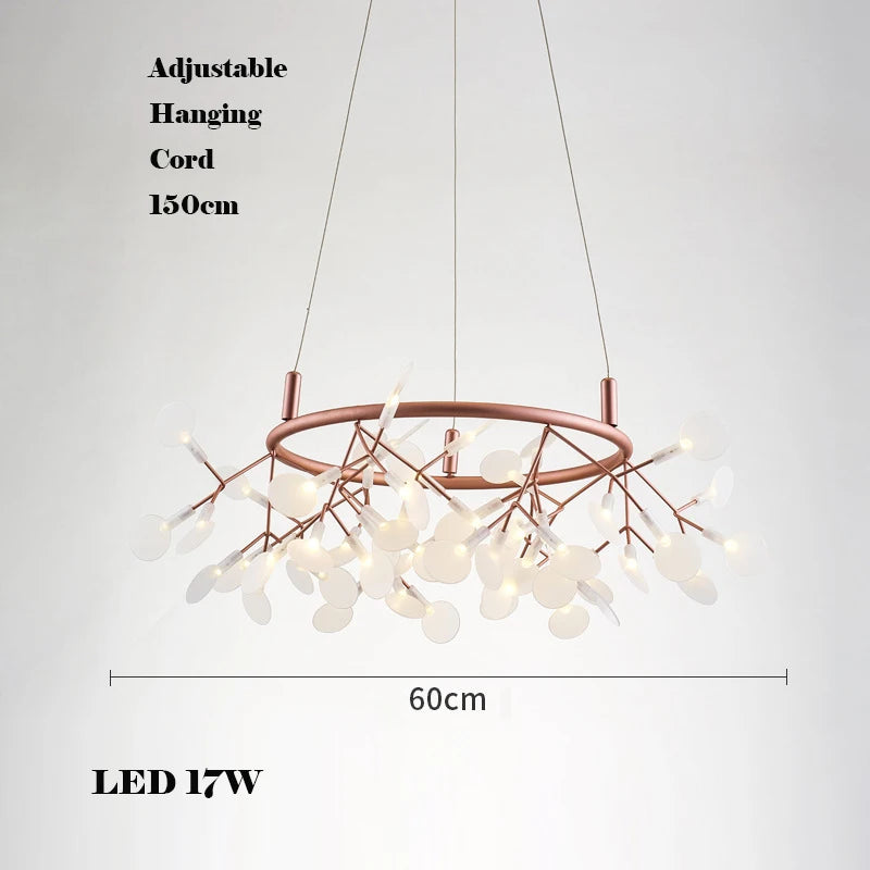 lustre créatif en acier inoxydable et acrylique pour décoration intérieure - vue 10 sur 18