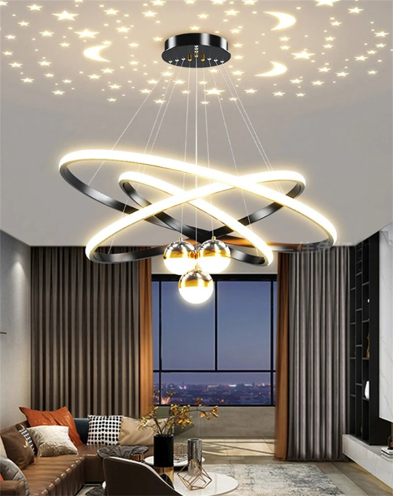 lustre led romantique projecteur de ciel étoilé avec télécommande - vue 6 sur 16