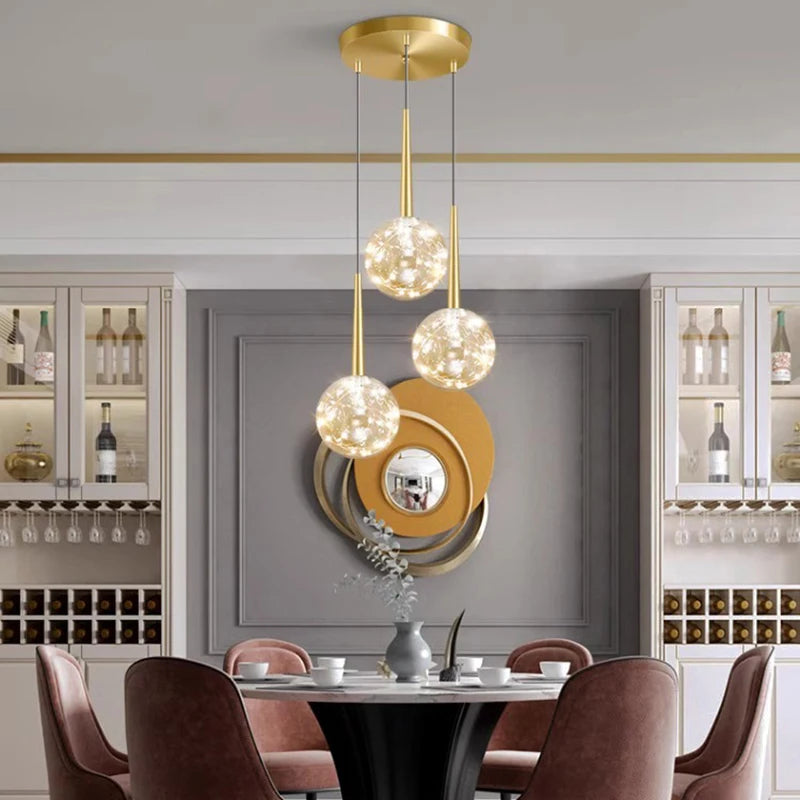 lustre nordique suspension éclairage intérieur décoration maison - vue 7 sur 10