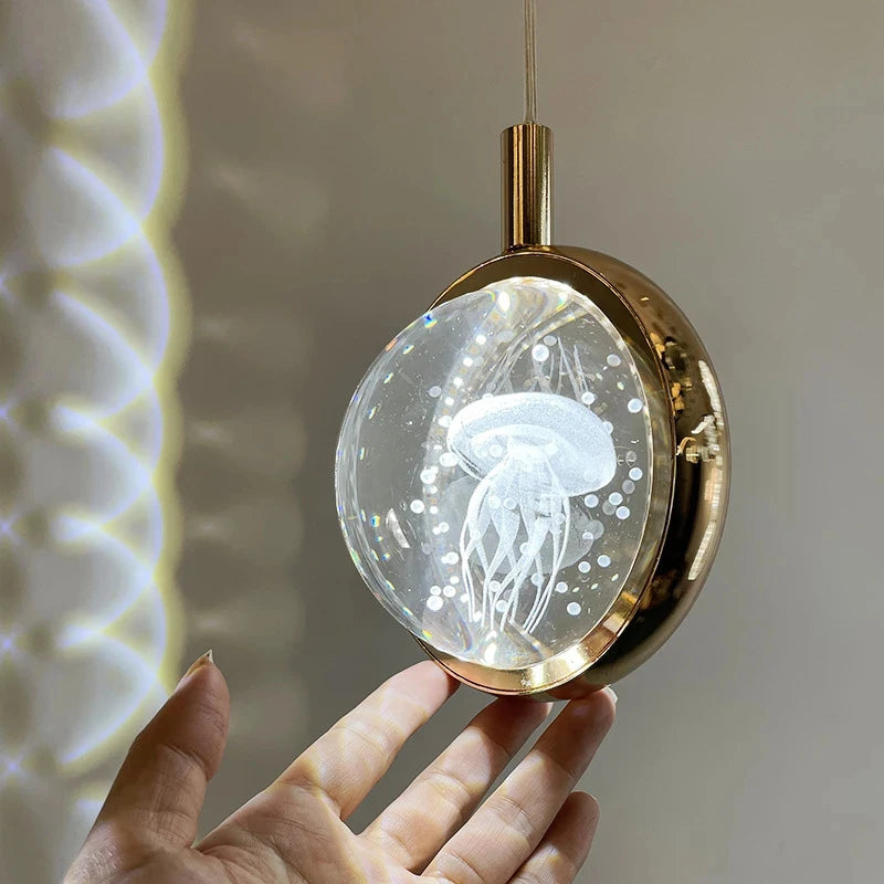 suspension en cristal de luxe pour décoration moderne - vue 3 sur 10