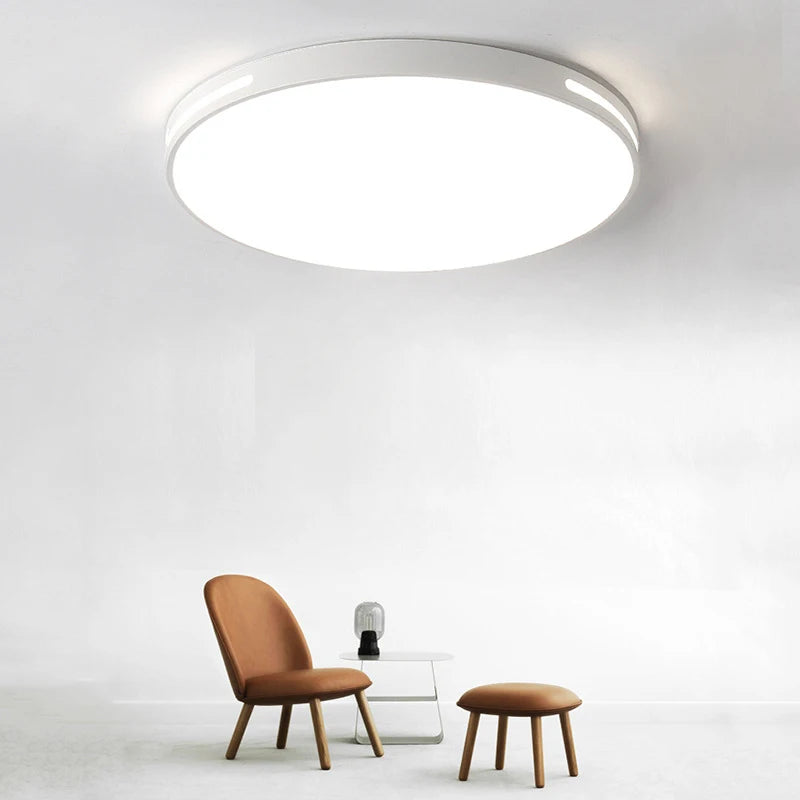 Plafonnier LED rond et mince moderne - vue 3 sur 14