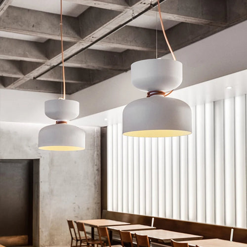 Nordique LED Moderne Danois Designer Art Créatif Restaurant Suspension En Fer Forgé Abat-Jour Bar Café Cuisine Suspension Lampe