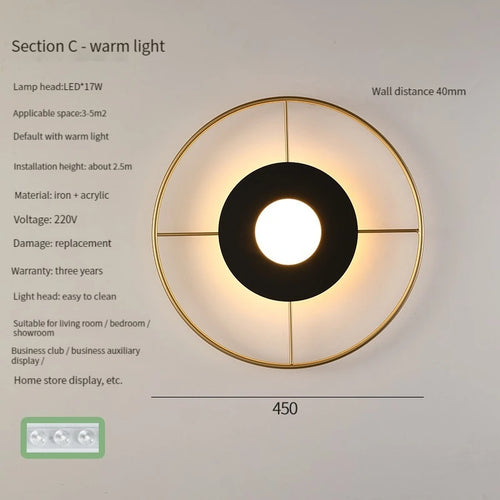applique murale led moderne pour éclairage décoratif intérieur - vue 11 sur 12