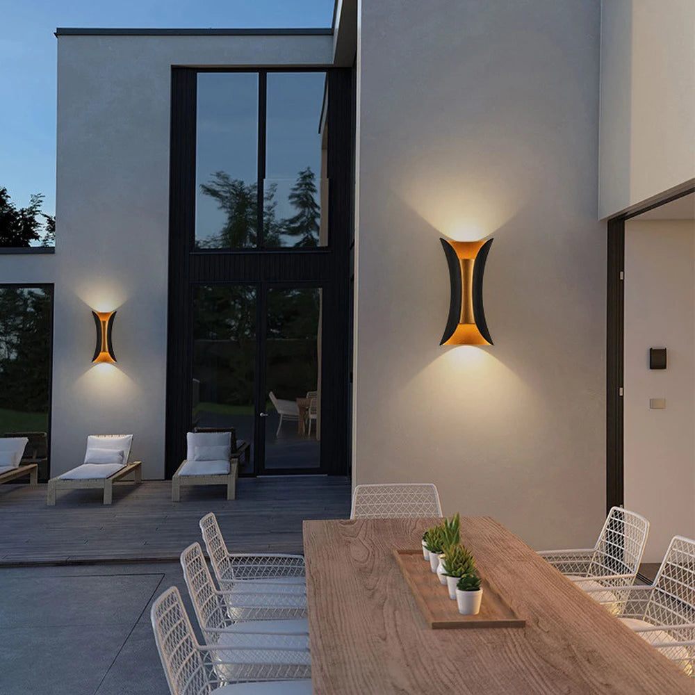 applique murale led moderne en aluminium étanche pour décoration extérieure - vue 5 sur 10