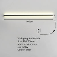 applique murale led moderne avec interrupteur à intensité variable