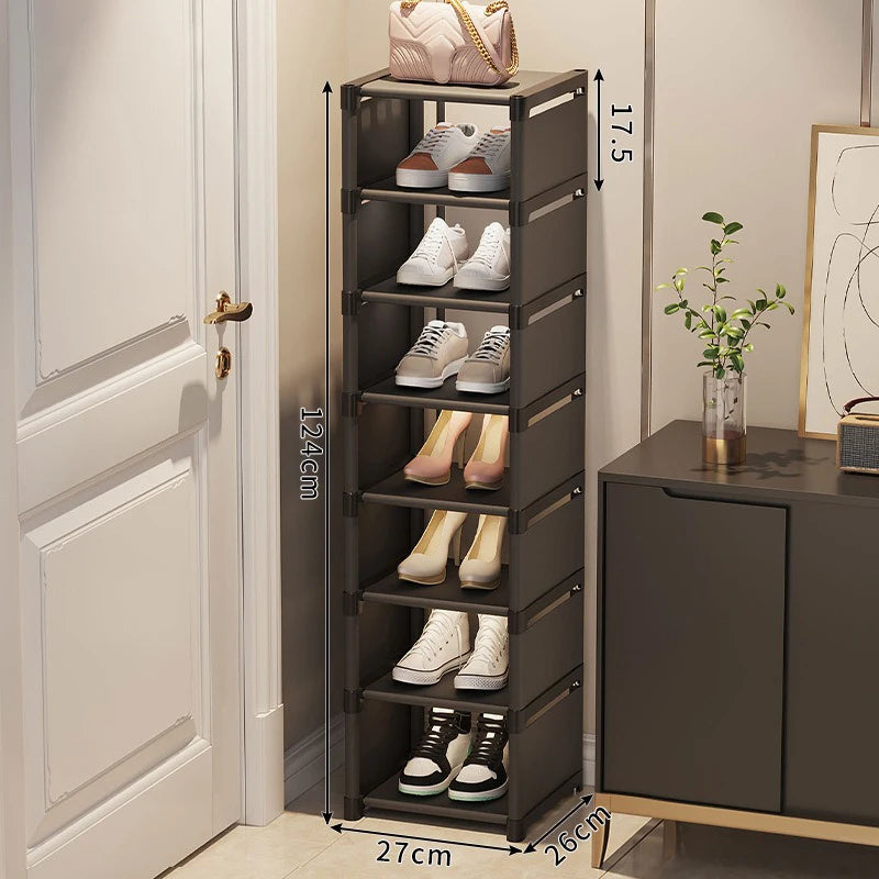 Range-chaussures Double Couche Réglable - Organisateur Gain De Place Pour Placard Ou étagère, Blanc