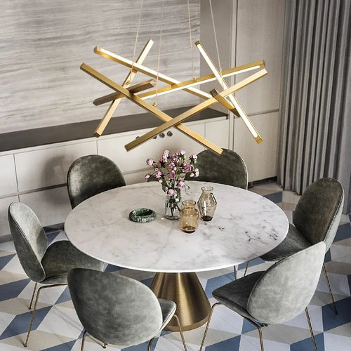 lustre led moderne simple pour éclairage intérieur - vue 5 sur 8