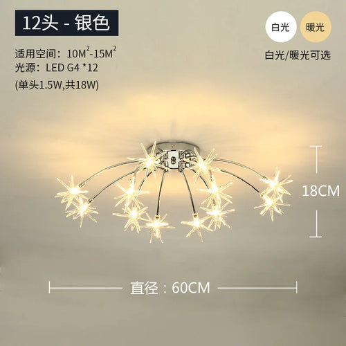 plafonnier étoile led pour éclairage intérieur moderne - vue 17 sur 18