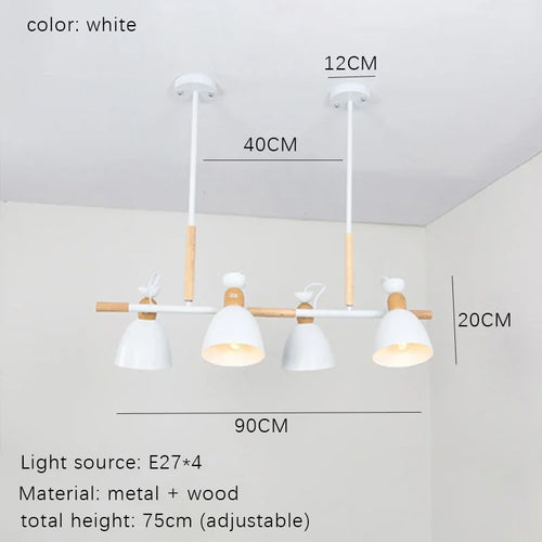 suspension led en rondins nordiques décoratives - vue 9 sur 9