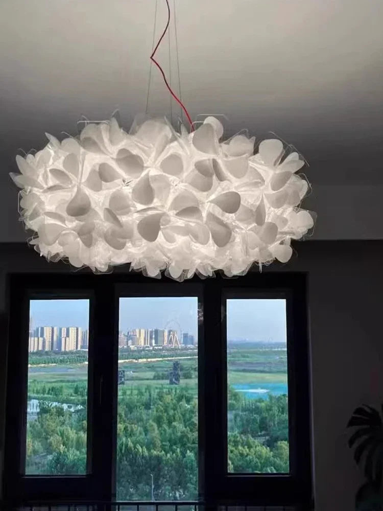 Italy Petal Lustre Led Chandelier Ceiling Pendant Lamps Suspension Hanging Light Fixture Indoor - vue 5 sur 12