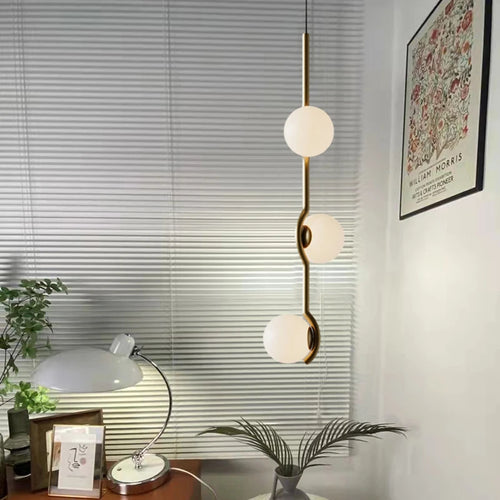 suspension en verre pour décoration intérieure ampoule non incluse - vue 3 sur 10