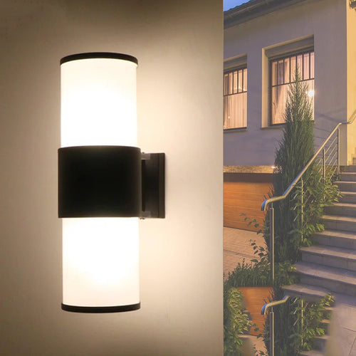 applique murale extérieure avec verre et design moderne - vue 2 sur 8
