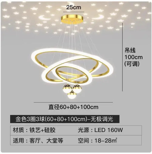 lustre moderne à led en silice pour restaurant et bureau - vue 13 sur 14