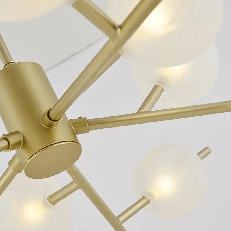 lustre à bulles en verre style minimaliste moderne - vue 5 sur 12
