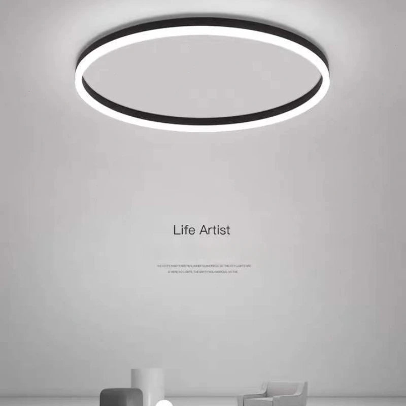 Plafonnier circulaire Alec nordique pour salon salle à manger chambre Lampara Techo Plafonnier Led Lampa Sufitowa - vue 5 sur 13