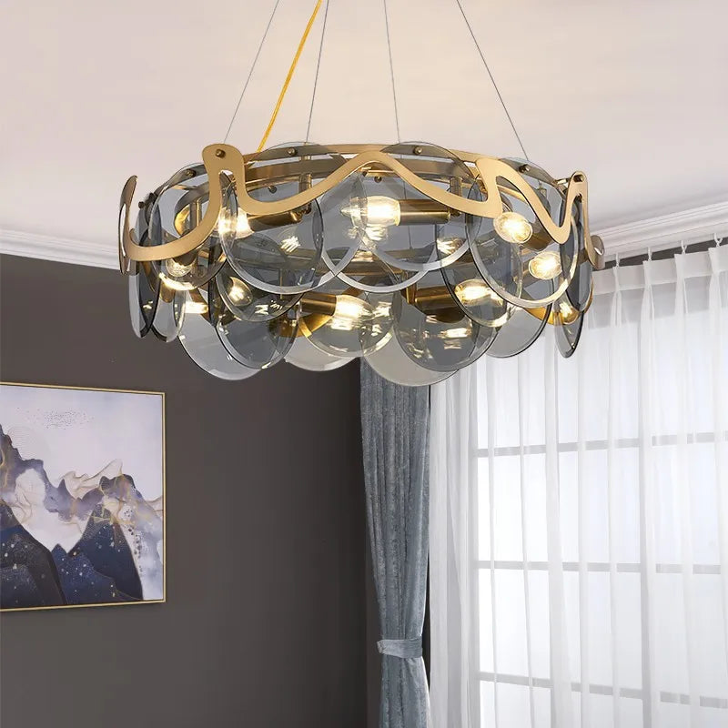 Suspension en verre style nordique post-moderne luxueux 2023