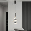 Suspension design LED minimaliste ondulé Polino