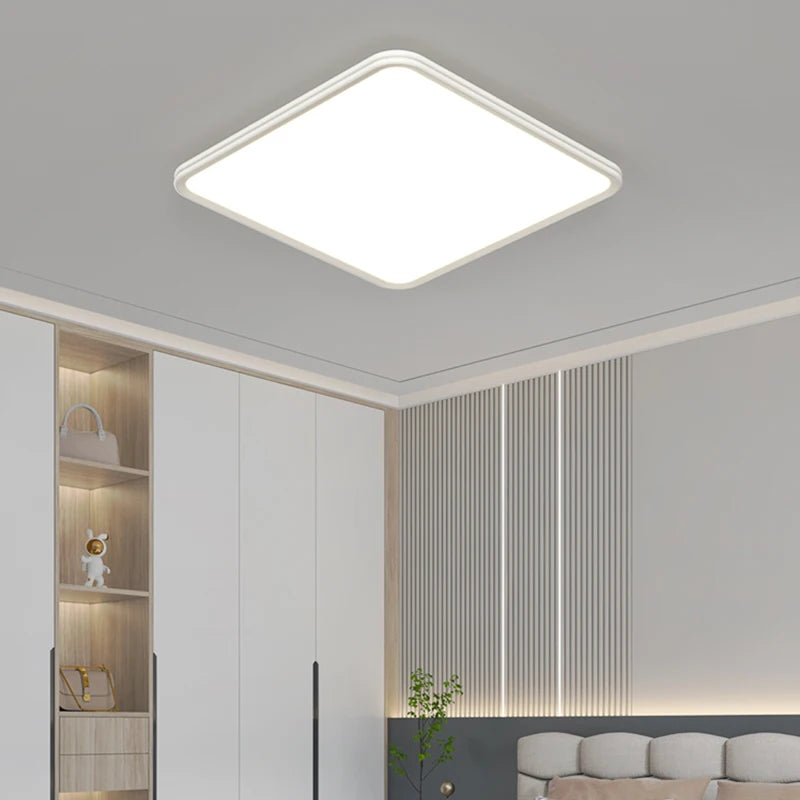 plafonnier led ultra mince moderne à quatre grilles décoratif intérieur - vue 6 sur 14