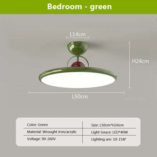 plafonnier led nordique en fer avec soucoupe volante luminaire décoratif d'intérieur - vue 9 sur 12