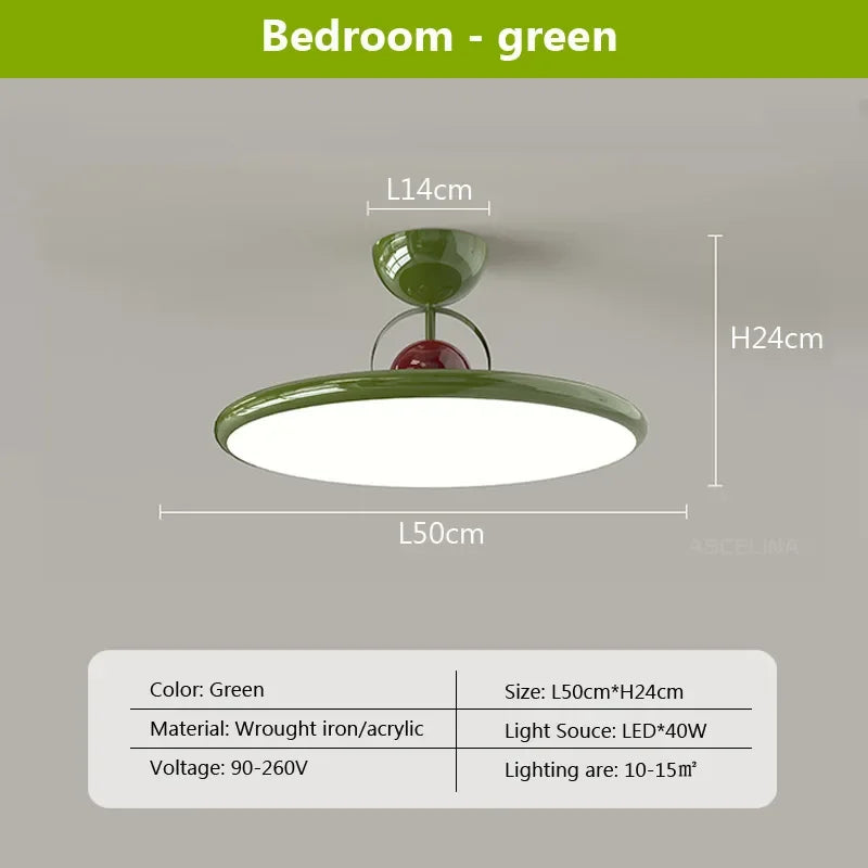 plafonnier led nordique en fer avec soucoupe volante luminaire décoratif d'intérieur - vue 8 sur 12