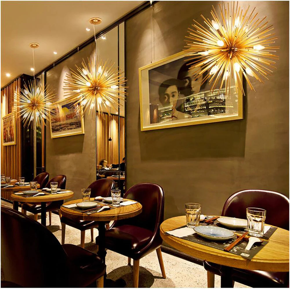 lustre nordique led en aluminium pissenlit spoutnik winfordo - vue 6 sur 7