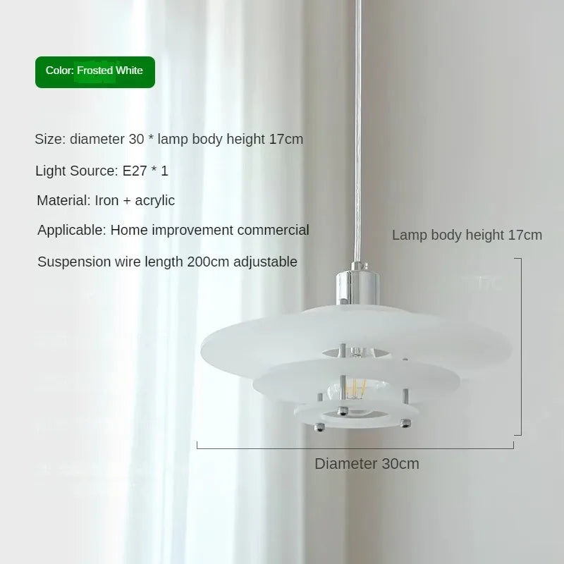 suspension à led en acrylique pour restaurant et magasin de vêtements - vue 8 sur 9