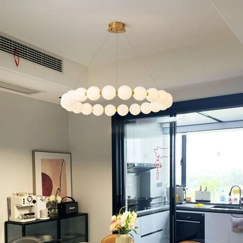 lustre nordique led acrylique éclairage décoratif suspension - vue 3 sur 19