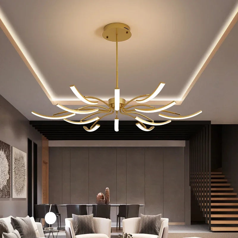 Lustre fini mat moderne pour la décoration du salon cuisine chambre étude lumière réglable lampes de plafond Led décoratives