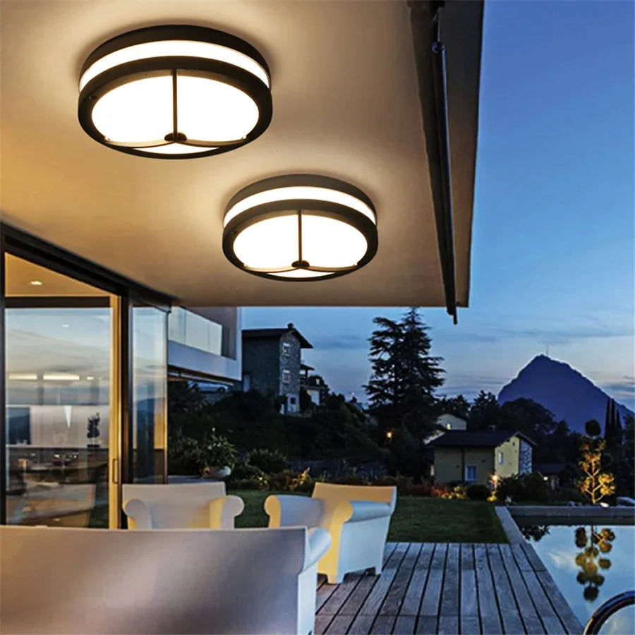 plafonnier extérieur étanche pour balcons allées couloirs porches - vue 4 sur 9