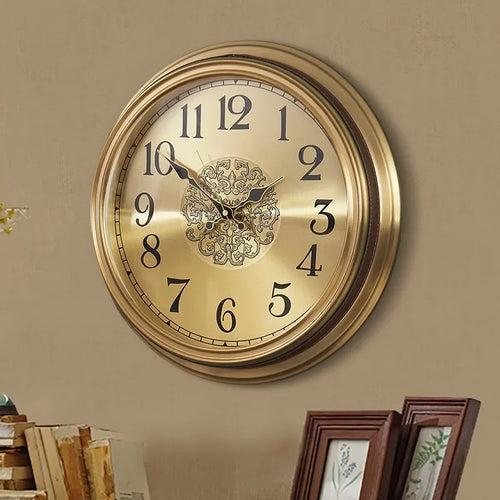 horloge murale créative style européen rétro et chinois - vue 2 sur 9