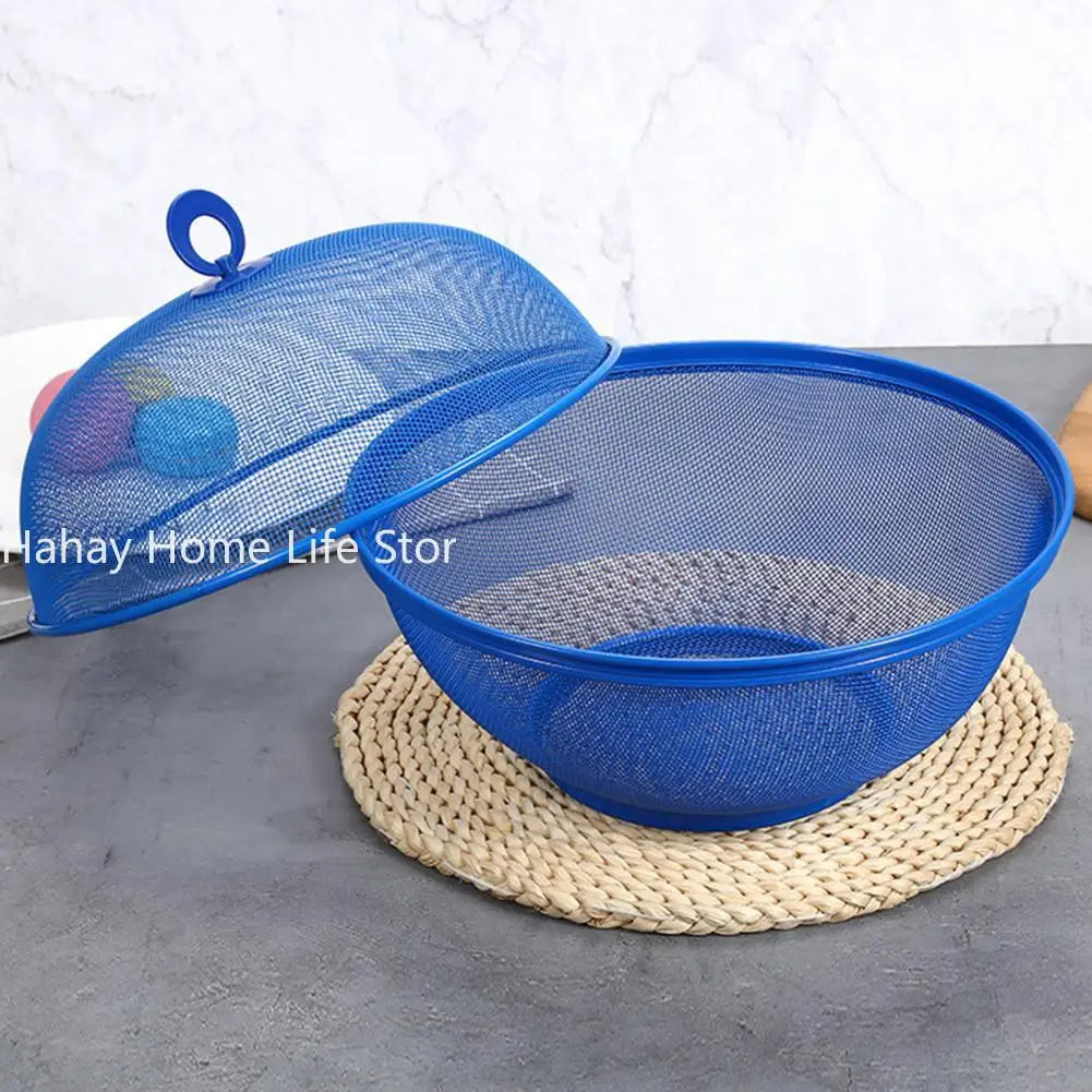 panier à fruits en maille avec couvercle anti-mouche en inox - vue 4 sur 7