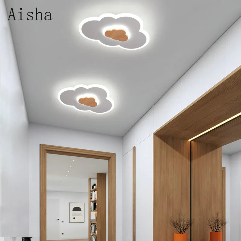 plafonnier led nuage design nordique pour chambre enfant - vue 3 sur 7