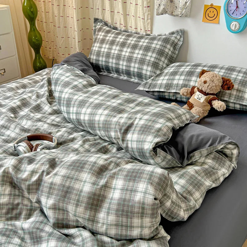 housse de couette rayée douce plusieurs tailles disponibles