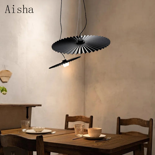 suspension art nordique plissée pour café restaurant et magasin - vue 2 sur 8