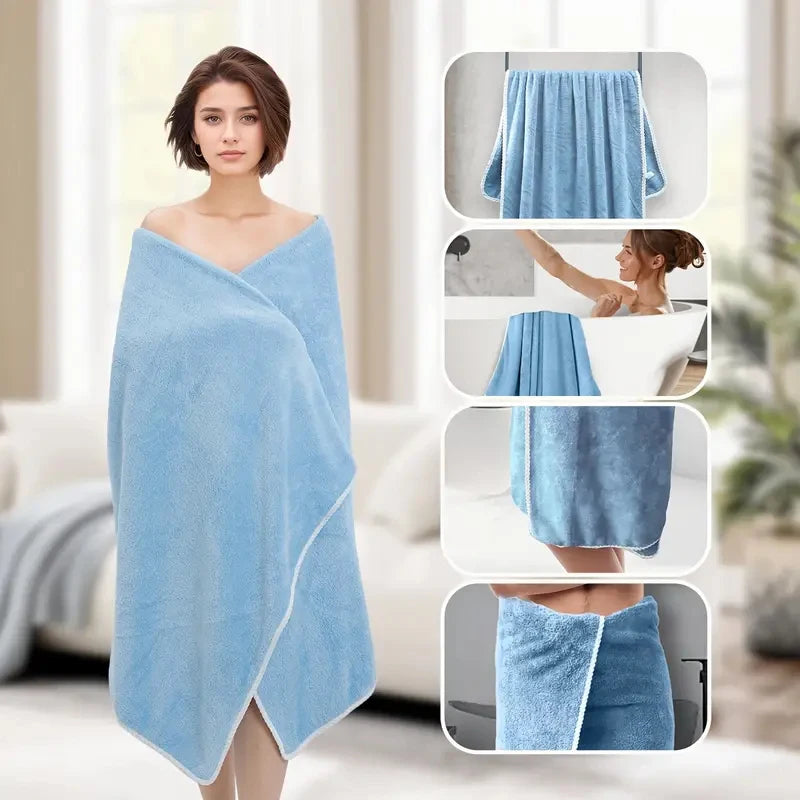 Serviette de bain polaire corail sechage rapide plage - vue 6 sur 7