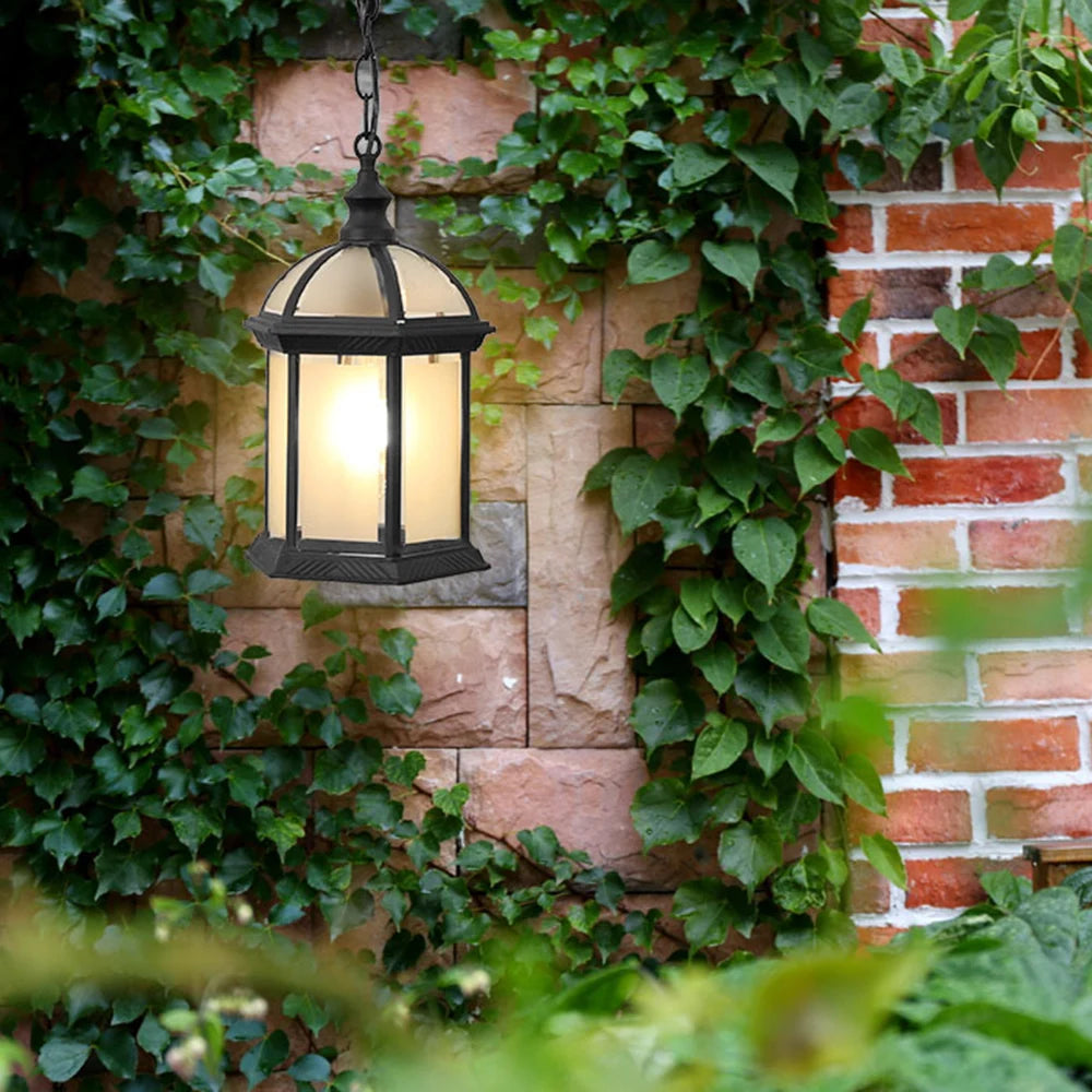 lustres extérieurs rétro créatifs pour jardin et gazébo - vue 2 sur 6