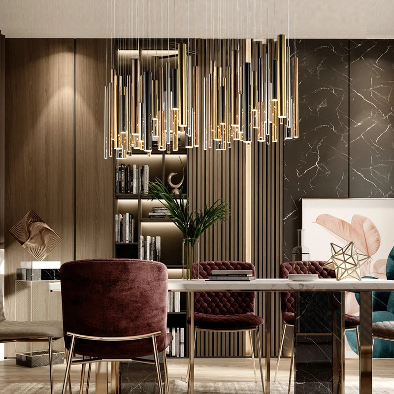 lustre d'art postmoderne de luxe pour restaurant nordique