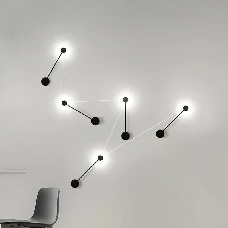 Modern Nordic Black Wall Lamp  AC110V AC220V Bedroom Bedside Wall Sconce Light Art Decoration Fixtures Living Room Wall Lights - vue 7 sur 23