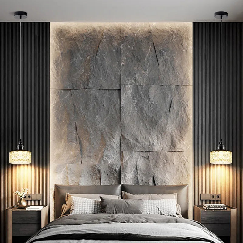 lustre led style 	 en résine et métal ajustable - vue 3 sur 7