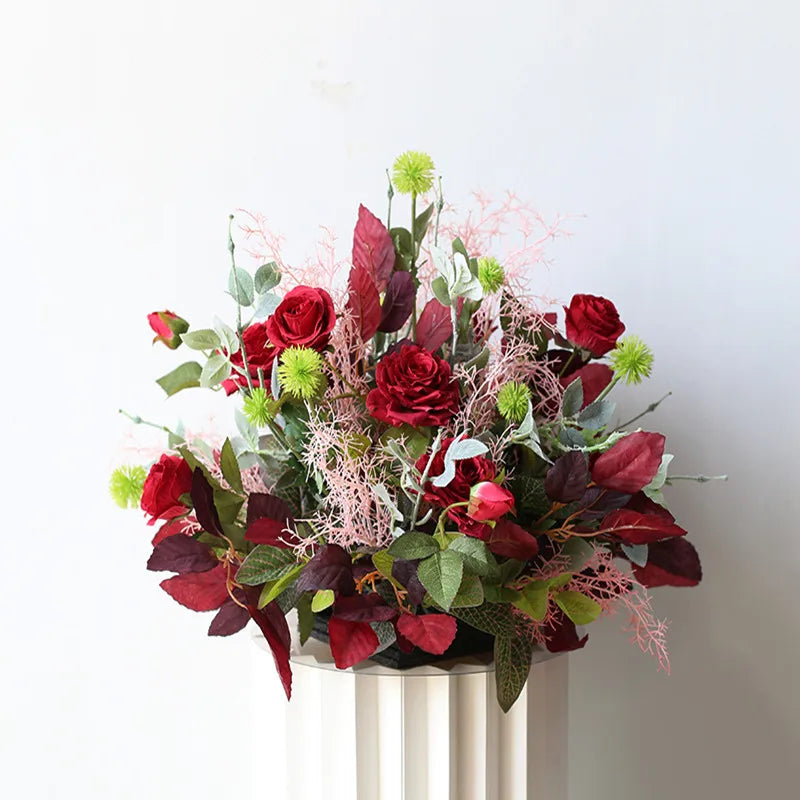 boules de fleurs artificielles en soie pour décoration de mariage et photo - vue 4 sur 22