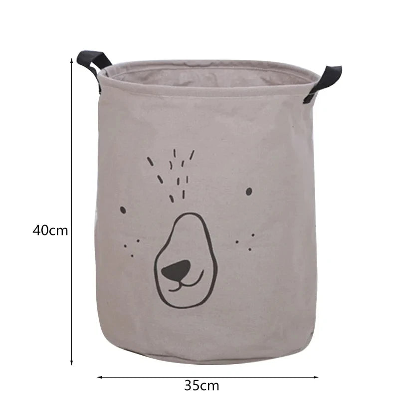 panier à linge imperméable en coton et lin pliable - vue 15 sur 16