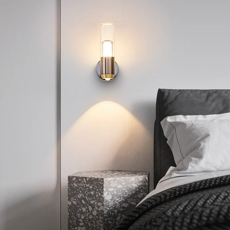 applique murale mini en acrylique transparent style 	 luminaire - vue 3 sur 6