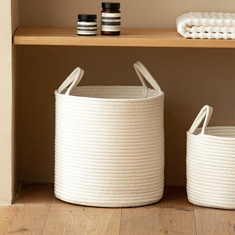 panier de rangement en corde pour jouets et linge enfant - vue 5 sur 7