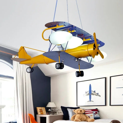plafonnier led en forme d'avion moderne pour chambre d'enfant - vue 2 sur 7