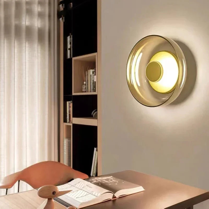 applique murale led moderne en verre pour décoration intérieure nordique - vue 5 sur 8
