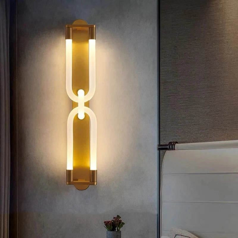 applique murale led design en métal et acrylique pour maison