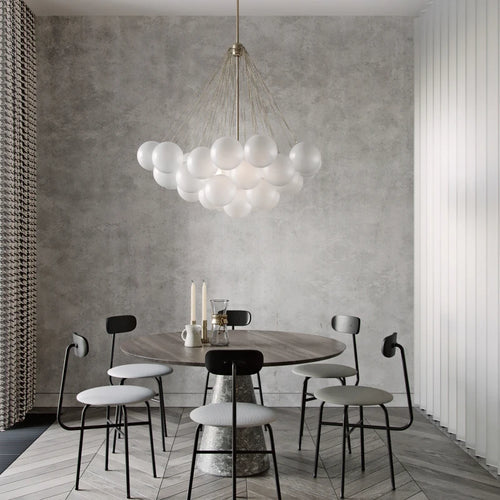 lustre moderne en verre à bulles pour bar et boutique - vue 6 sur 10