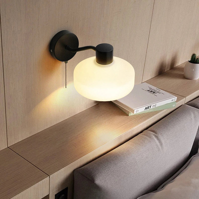 applique murale rétro nordique en verre pour décoration lumineuse - vue 5 sur 8