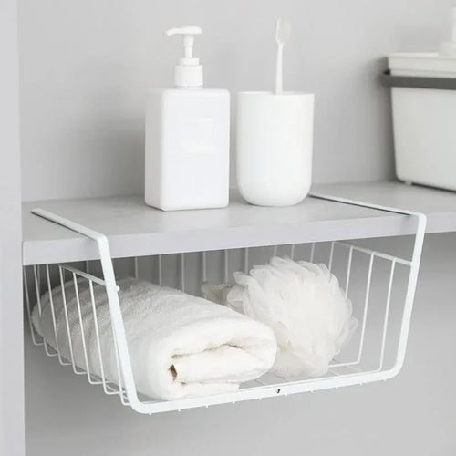 paniers de rangement suspendus en métal pour organisation polyvalente - vue 2 sur 18